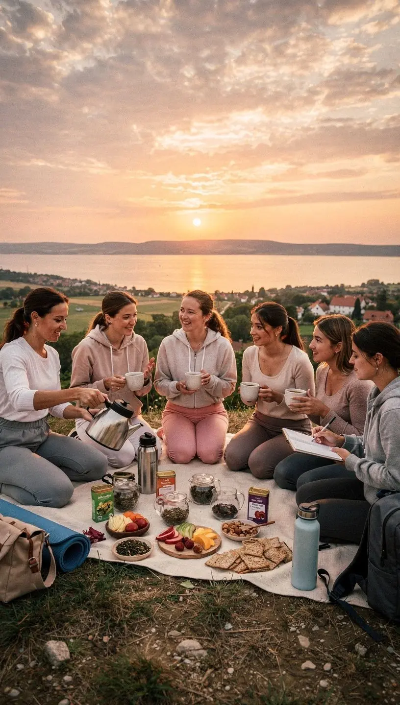 Egy egészséges étkezés, amely a tea jótékony hatásait hangsúlyozza.